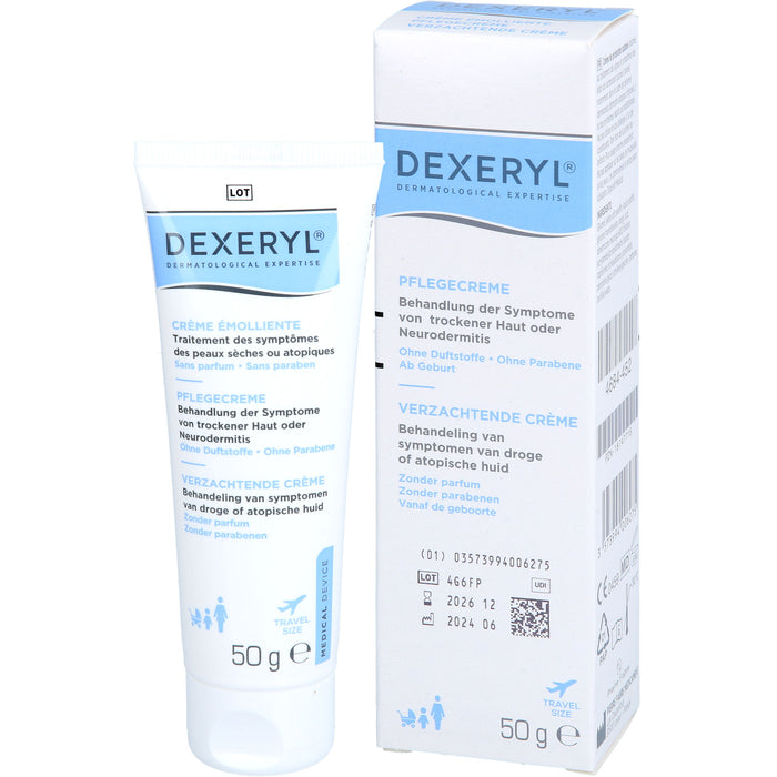 DEXERYL Pflegecreme bei trockener Haut und Neurodermitis, 50 g Crème