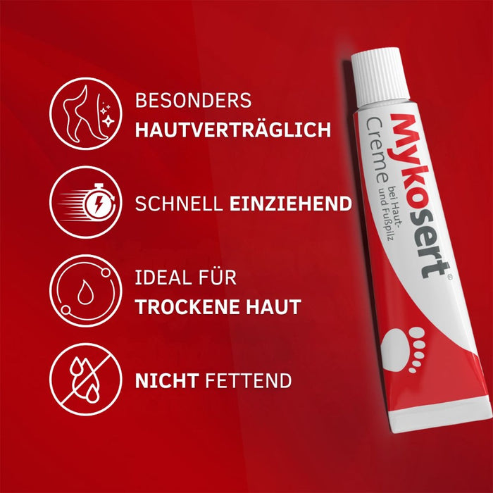 Mykosert Creme bei Haut- und Fußpilz, 50 g Crème