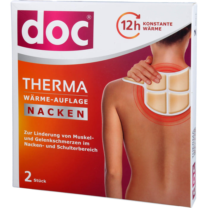 Doc Therma Wärme-Auflage Nacken zur Linderung von Muskel und Gelenksschmerzen, 2 pc Coussin chauffant