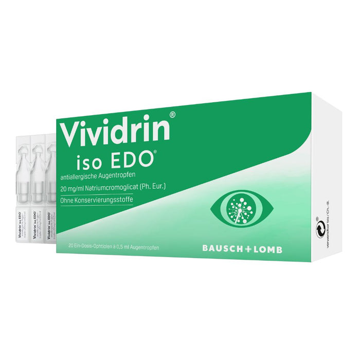 Vividrin iso EDO antiallergische Augentropfen, 20 pcs. Single dose containers