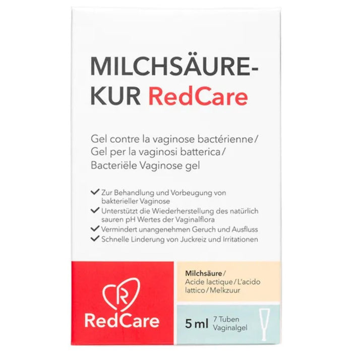 Redcare Milchsäurekur Tuben zur Behandlung und Vorbeugung bakterieller Vaginose, 7 pc Paquet