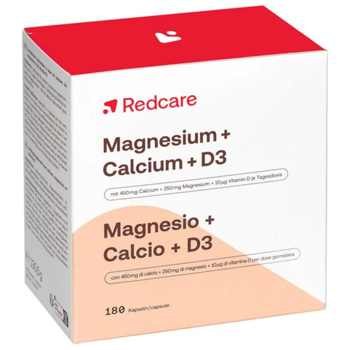 Redcare Magnesium + Calcium + D3 Kapseln, 180 pcs. Capsules