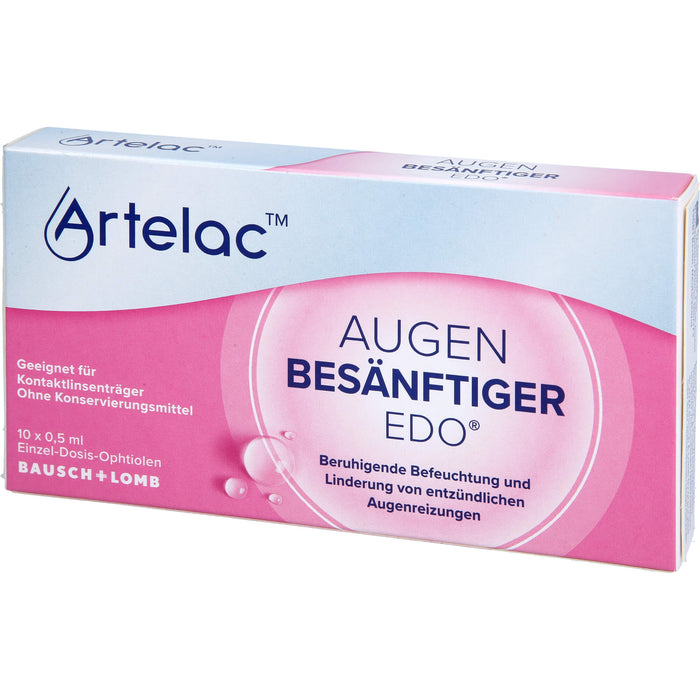 Artelac Augenbesänftiger EDO beruhigende Befeuchtung und Linderung von entzündlichen Augenreizungen, 10 pc Pipettes à dose unique