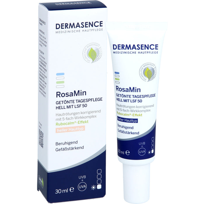 DERMASENCE RosaMin getönte Tagespflege hell mit LSF 50 Hautrötungen korrigierend, 30 ml Creme