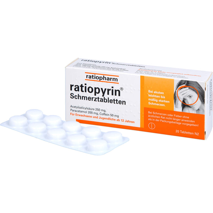 ratiopyrin  Schmerztabletten, 20 pcs. Tablets
