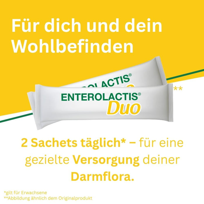 Enterolactis Duo - natürliche Versorgung der Darmflora und des Darmmikrobioms mit L. Casei DG & Inulin - laktosefrei & glutenfrei, 10 St. Beutel