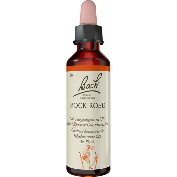 Bach Original Bach-Blüten Nr. 26 Rock Rose Gelbes Sonnenröschen Tropfen, 20 ml Lösung