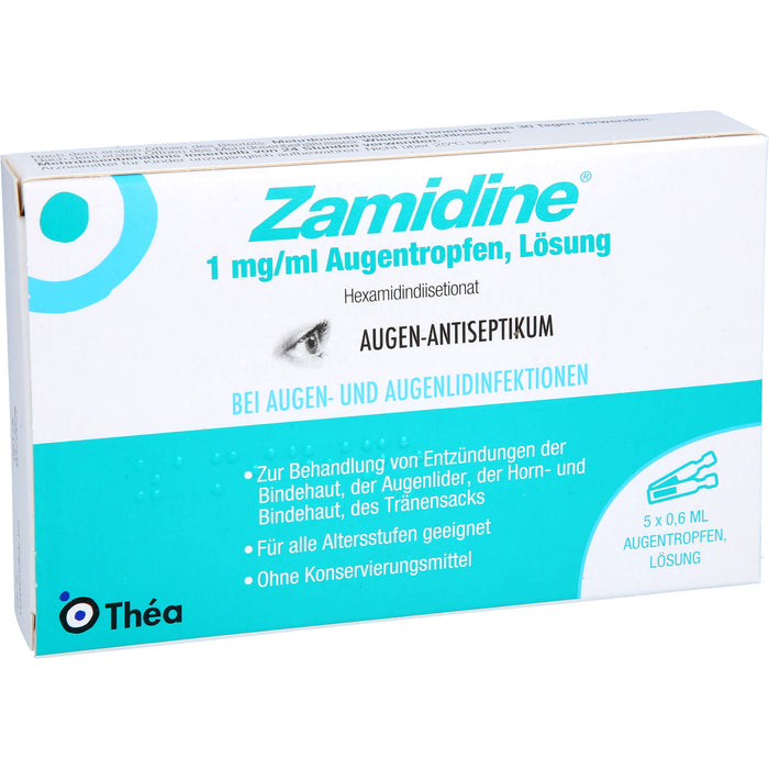 Zamidine 1 mg/ml Augentropfen bei Augen- und Augenlidinfektionen, 5 St. Einzeldosisbehältnisse