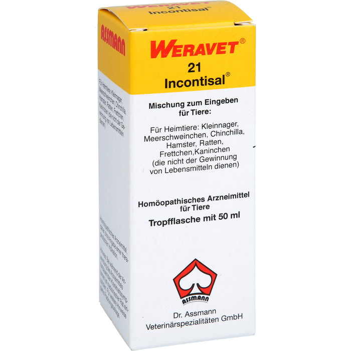 Weravet 21 Incontisal Mischung für Heimtiere, 50 ml Lösung