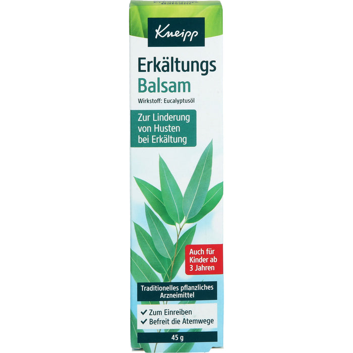 Kneipp Erkältungs Balsam zur Linderung von Husten, 45 g Creme