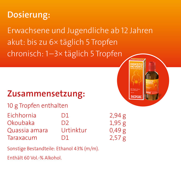 Digesto Hevert Verdauungstropfen, 100 ml Solution