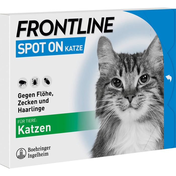 FRONTLINE Spot On Lösung für Katzen gegen Flöhe, Zecken und Haarlinge, 6 pcs. Ampoules