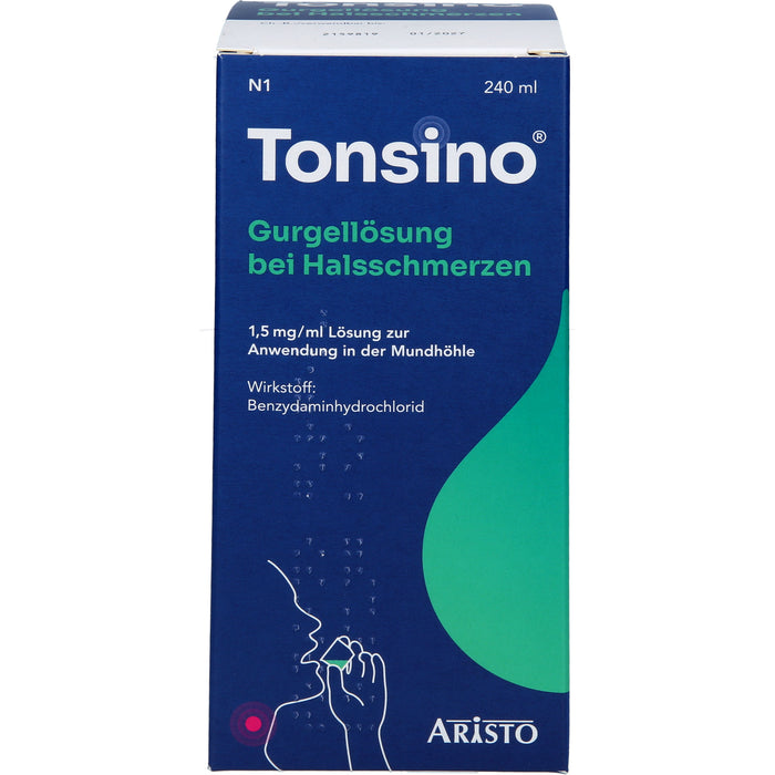 Tonsino Gurgellösung bei Halsschmerzen, 240 ml Lösung