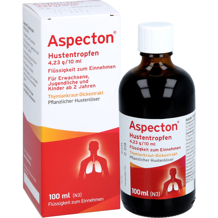 Aspecton Hustentropfen bei Husten und akuter Bronchitis, 100 ml Lösung