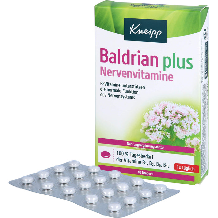 Kneipp Baldrian plus Nervenvitamine Dragees, 40 pcs. Tablets