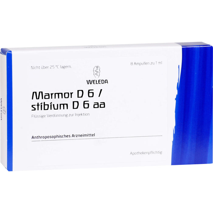 Marmor D6/Stibium D6 Weleda Amp., 8X1 ml AMP