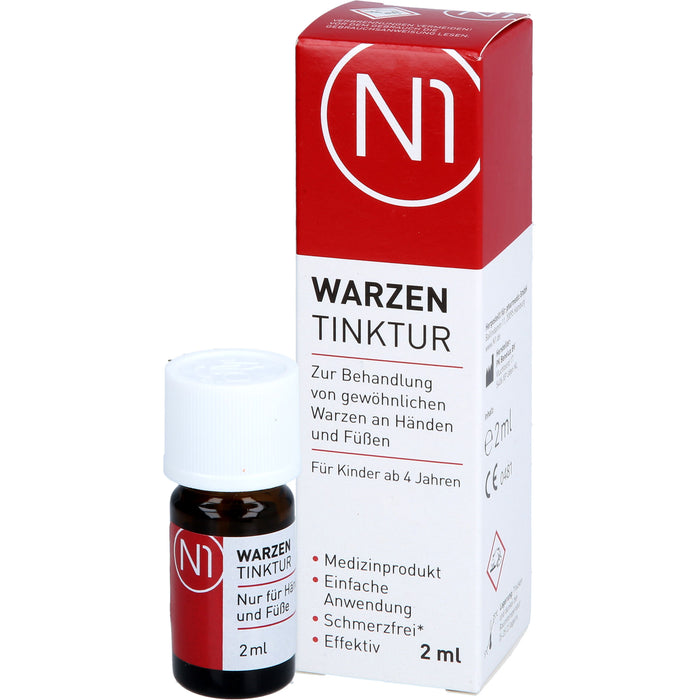 N1 Warzen Tinktur für Hände und Füße für Kinder ab 4 Jahren, 2 ml Lösung