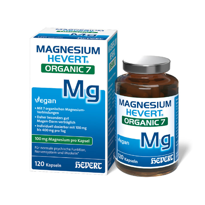 Magnesium Hevert Organic 7 Kapseln, 120 St. Kapseln