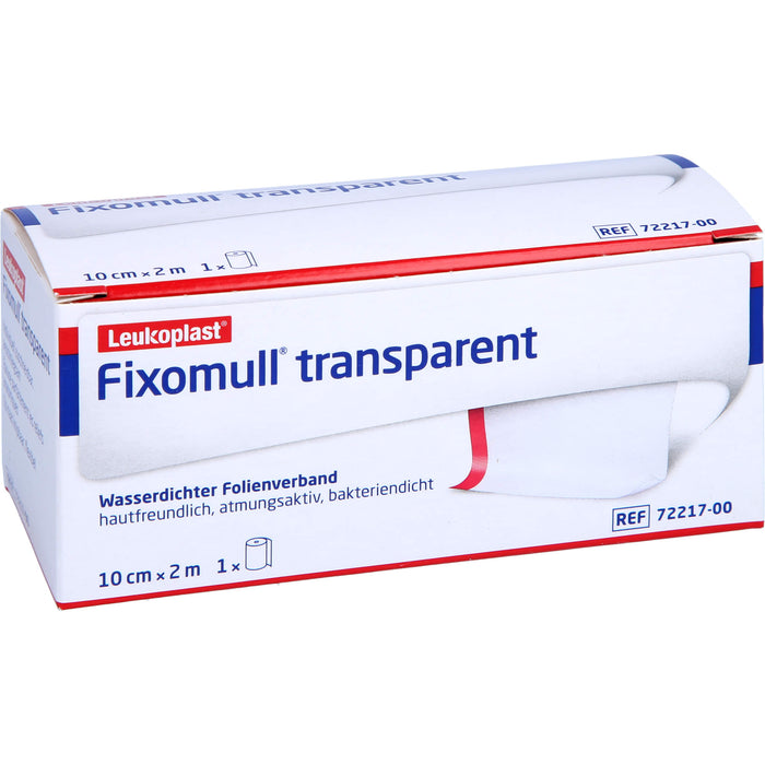 Fixomull transparent 10 cm x 2 m zur wasserdichten vollflächigen Fixierung von Wundauflagen, 1 pcs. Patch