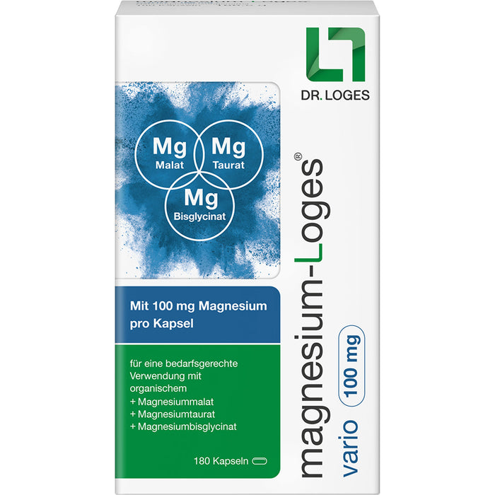 Magnesium-Loges vario 100 mg Kapseln, 180 St. Kapseln