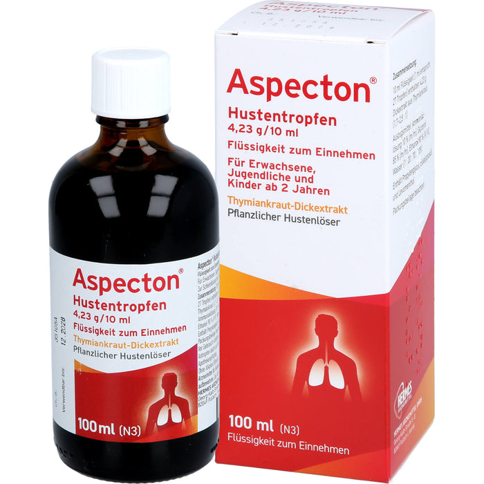 Aspecton Hustentropfen bei Husten und akuter Bronchitis, 100 ml Lösung