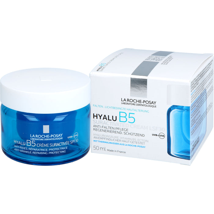 La Roche-Posay Hyalu B5 Suractivated Cream LSF 30 Anti-Falten-Pflege, regenerierend, schützend Nachfüllpack, 50 ml Crème
