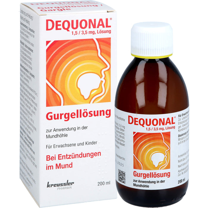 DEQUONAL Gurgellösung bei Entzündungen im Mund, 200 ml Solution