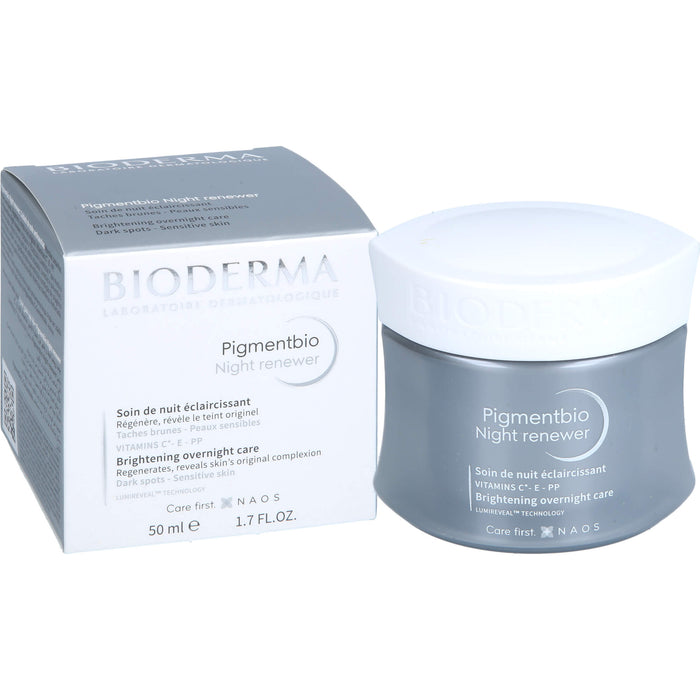 BIODERMA Pigmentbio Night Renewer aufhellende Nachtcreme für zu Pigmentflecken neigende Haut, 50 ml Cream