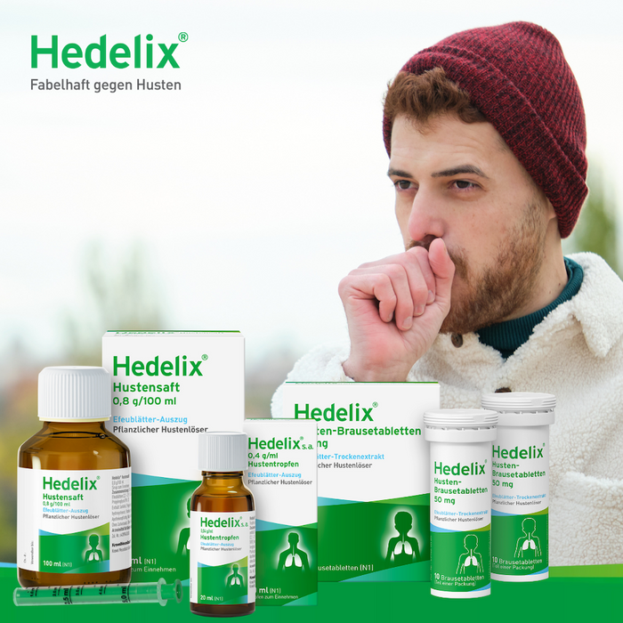 Hedelix s.a. Hustentropfen – konzentrierte Pflanzenpower für kraftvolle Hustenlinderung, 50 ml Solution