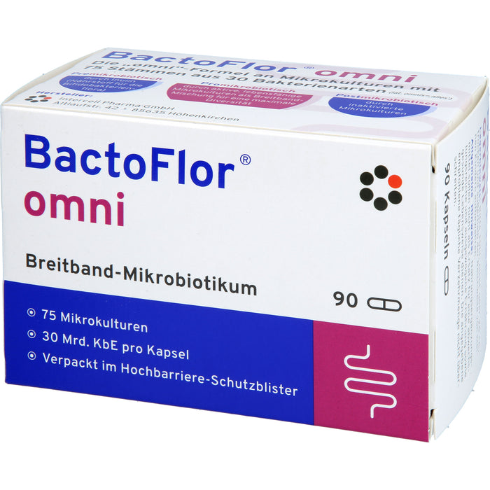 BactoFlor omni Hartkapseln Breitband-Mikrobiotikum, 90 pc Capsules