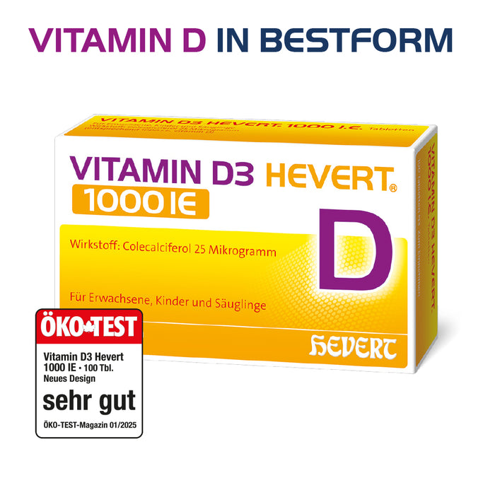 Vitamin D3 Hevert 1000 IE, 200 pc Tablettes