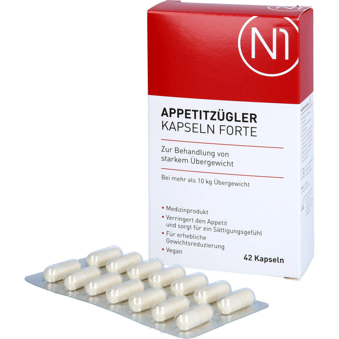 N1 Appetitzügler Kapseln Forte bei starkem Übergewicht, 42 St. Kapseln