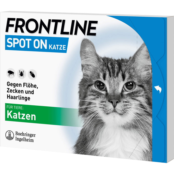 FRONTLINE Spot On Lösung für Katzen gegen Flöhe, Zecken und Haarlinge, 6 pcs. Ampoules