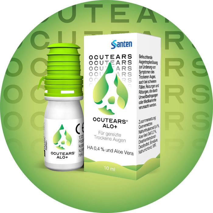 OCUTEARS Alo+ Augentropfen bei sensiblen Trockenen Augen mit Hyaluronsäure und Aloe vera, 10 ml Tropfen