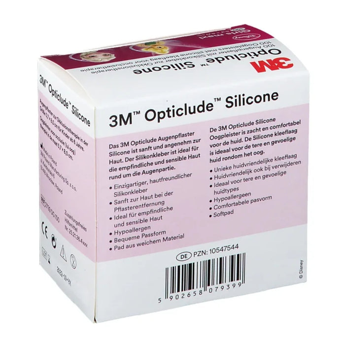 3M Opticlude Silicone Augenpflaster mit Silikonkleber zur Okklusionstherapie Disney Girls Maxi 5,7 x 8 cm, 100 pcs. Patch
