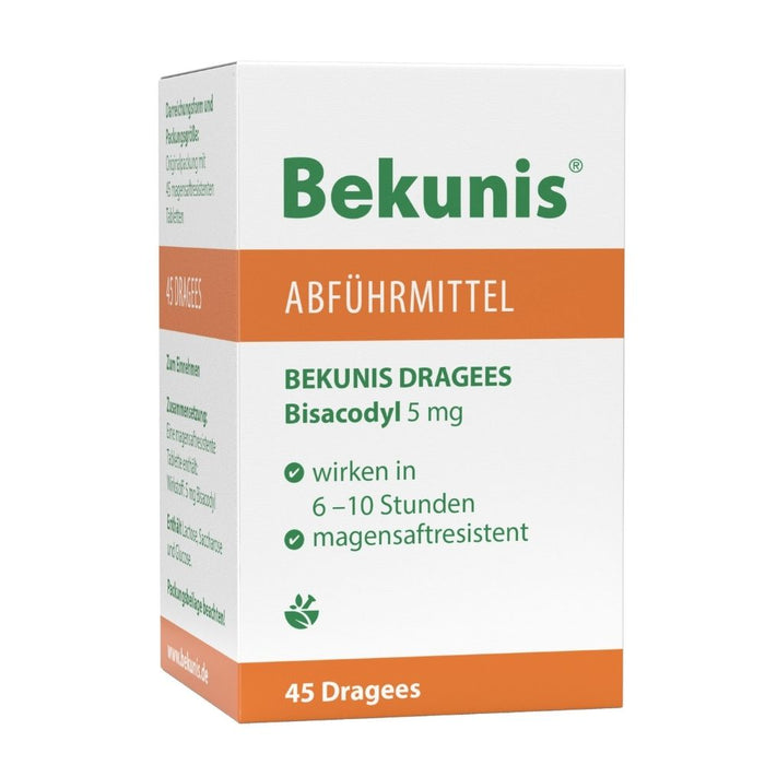 Bekunis Dragees Bisacodyl 5 mg Abführmittel, 45 pc Tablettes