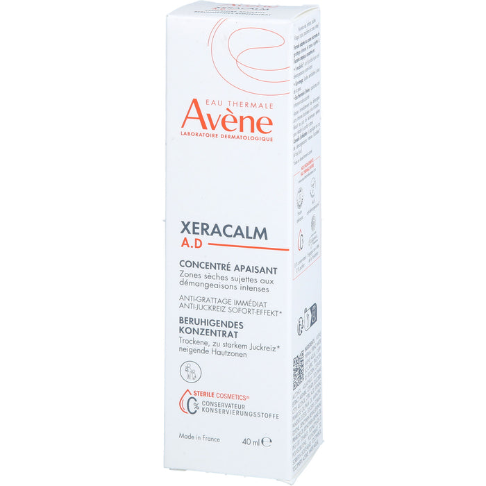 Avène XeraCalm A.D beruhigendes Konzentrat für trockene, zu starkem Juckreiz neigende Hautzonen, 40 ml Concentrate