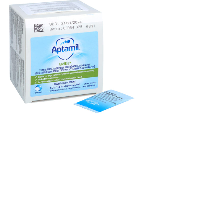Aptamil Eiweiß+ Eiweißsupplement für Frühgeborenen mit sehr niedrigem Geburtsgewicht unter 1.000 g, 50 g Powder