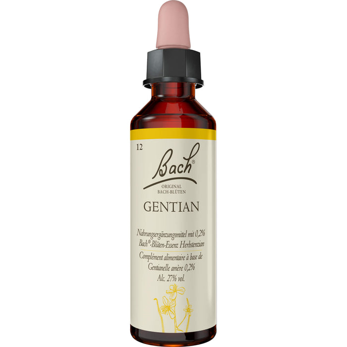 Bach Original Bach-Blüten Nr. 12 Gentian Herbstenzian Tropfen, 20 ml Lösung