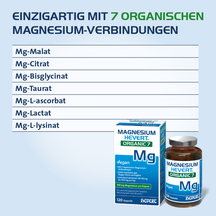 Magnesium Hevert Organic 7 Kapseln, 120 pcs. Capsules