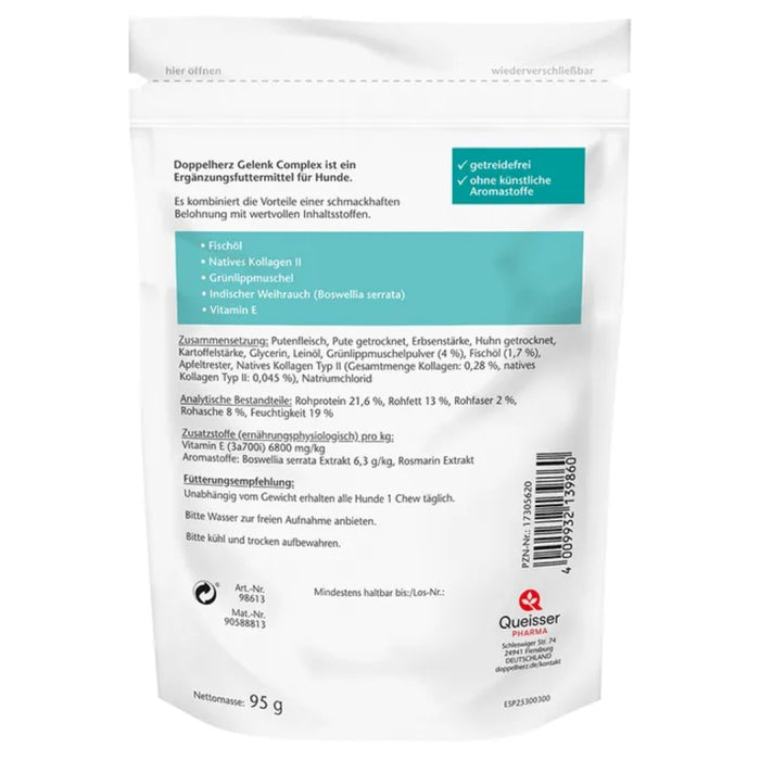 Doppelherz Gelenk Complex für Hunde Chews, 30 pc Chew