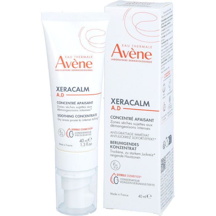 Avène XeraCalm A.D beruhigendes Konzentrat für trockene, zu starkem Juckreiz neigende Hautzonen, 40 ml Concentrate