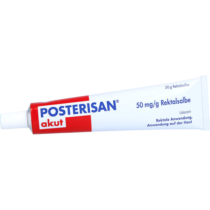 Posterisan akut Hämorrhoidensalbe mit Lidocain bei starkem Juckreiz und Schmerzen im Analbereich, 50 g Ointment