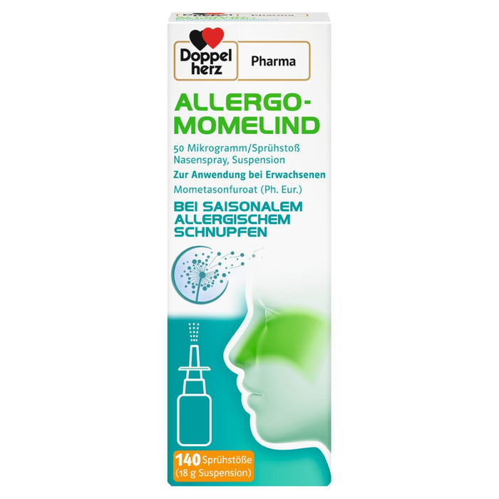 Doppelherz Pharma Allergo Momelind 50 µg bei saisonalem allergischem Schnupfen, 18 g Spray