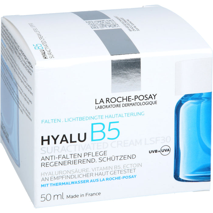 La Roche-Posay Hyalu B5 Suractivated Cream LSF 30 Anti-Falten-Pflege, regenerierend, schützend Nachfüllpack, 50 ml Crème