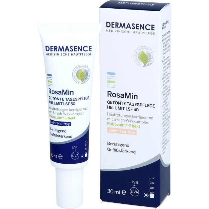 DERMASENCE RosaMin getönte Tagespflege hell mit LSF 50 Hautrötungen korrigierend, 30 ml Creme